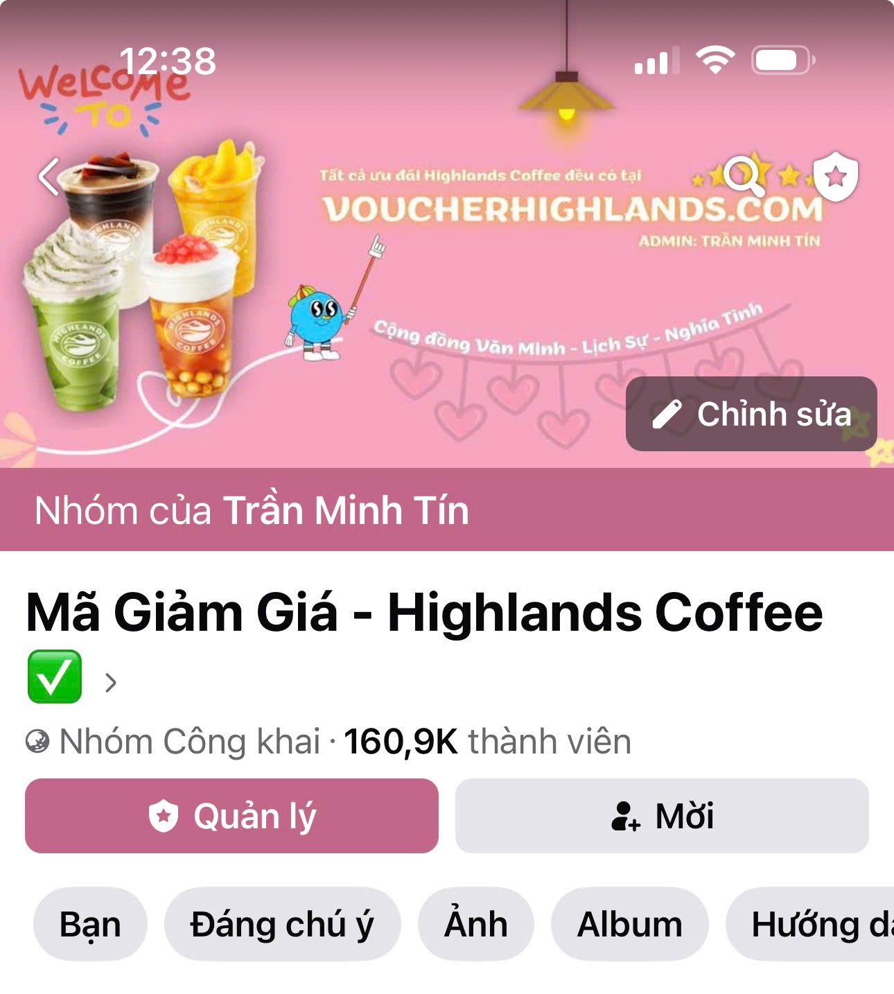 Tham gia cộng đồng Highlands trên FB