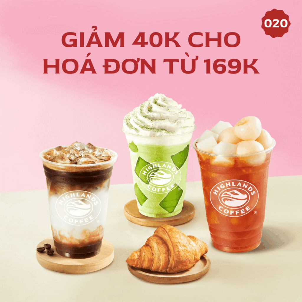 Voucher Highlands 01/2026 - Giảm 40K