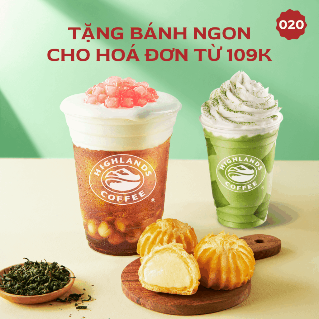 Voucher Highlands 01/2026 - Tặng bánh ngọt