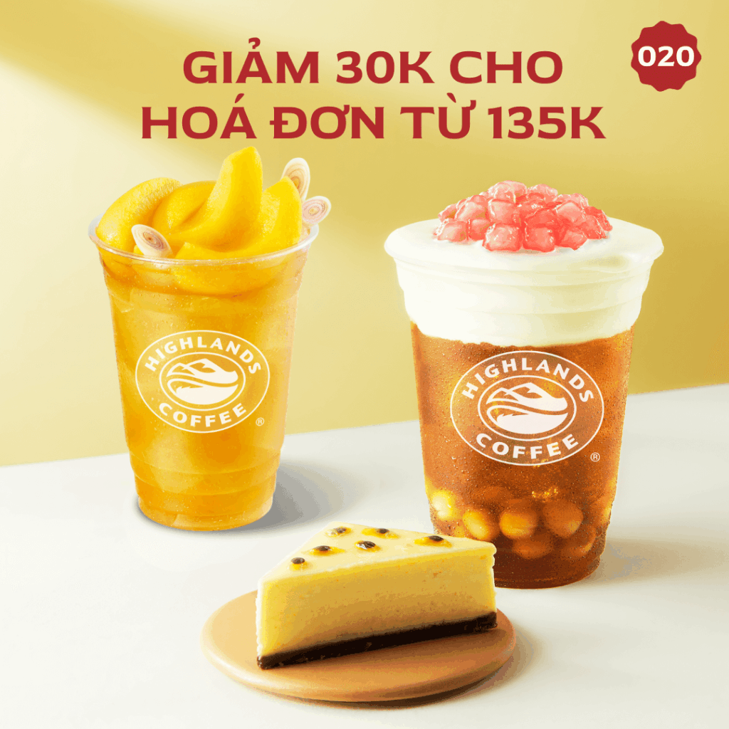 Voucher Highlands 01/2026 - Giảm 30K