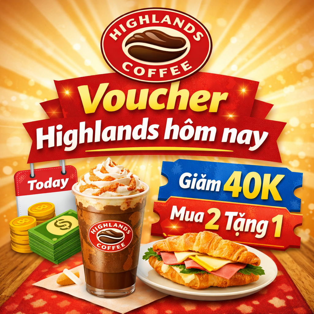 Voucher Highlands hôm nay