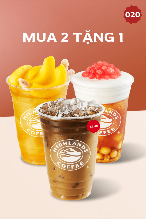 mã giảm giá highlands mua 2 tặng 1