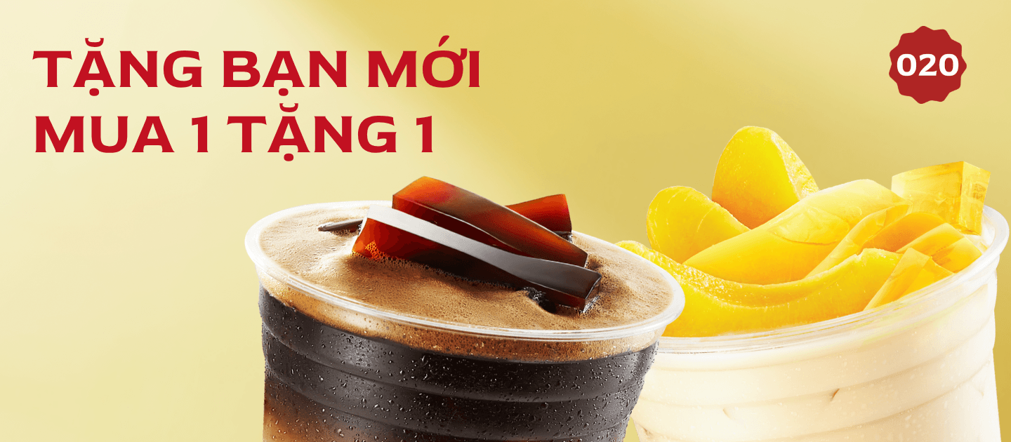 Voucher Highlands tháng 05 - mua 1 tặng 1 dòng trà & phindi