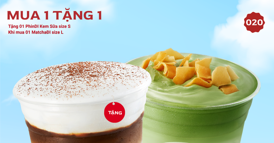 Voucher Highlands tháng 06/26 - Tặng 1 Phindi Kem sữa khi mua MatchaĐi L Voucher Highlands tháng 06/26 - Tặng 1 Phindi Kem sữa khi mua MatchaĐi L