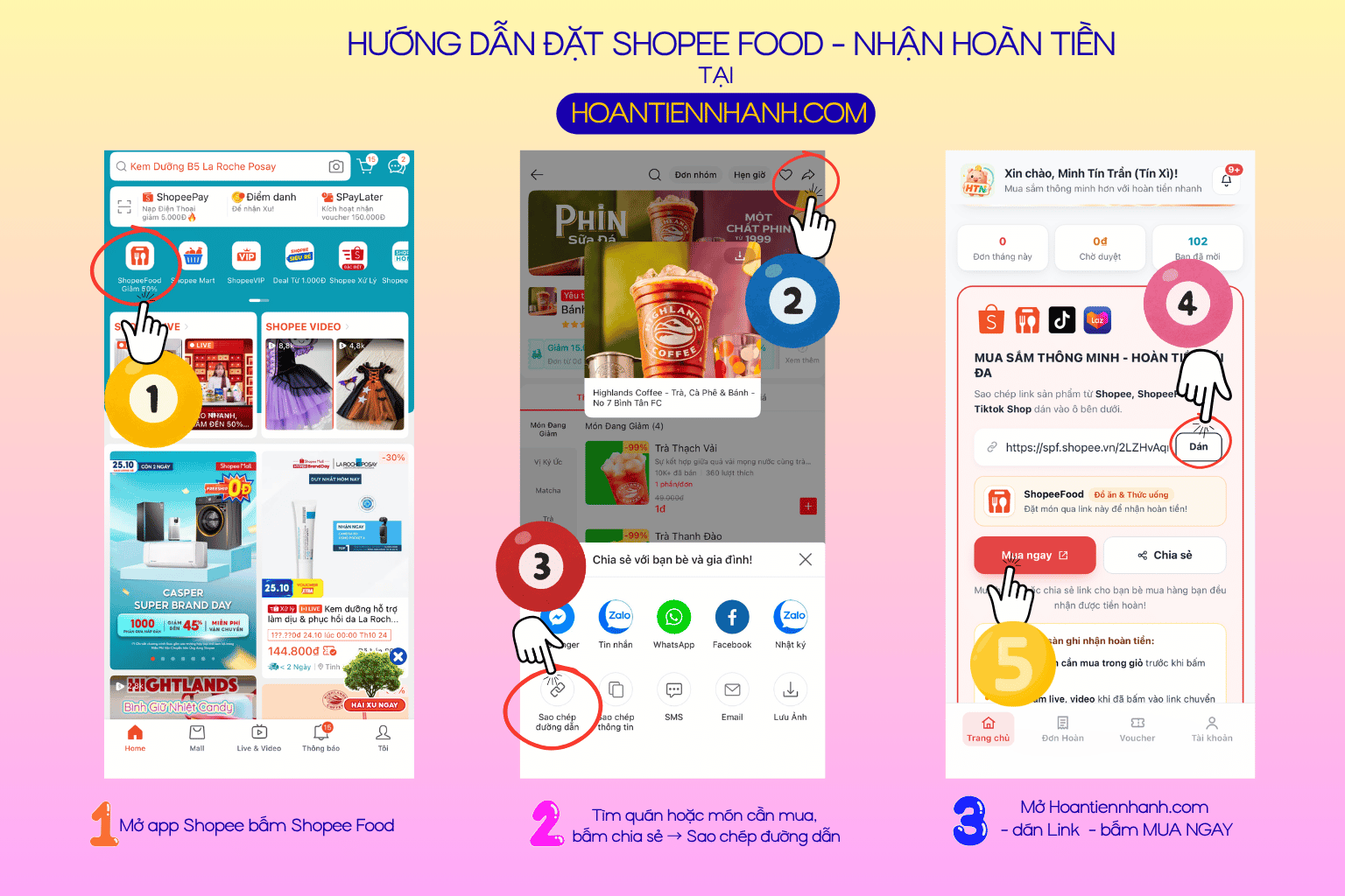 banner huong dan hoan tien shopeefood